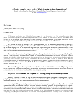 Adopting gasoline prices policy: Why is it easier for Brazil than