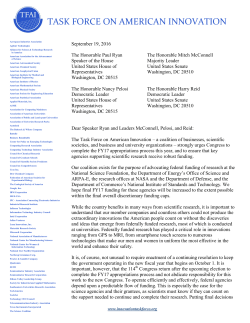 Joint Letter to Appropriators