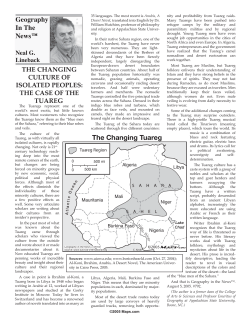 The Changing Tuareg Geography In The News