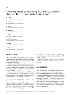 Development of Walking Pattern Evaluation System for Hypogravity