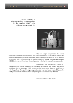 Really compact &ndash; the new weight compensation for the smallest