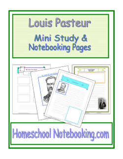 Louis Pasteur Notebooking Pages