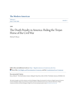 The Death Penalty in America: Riding the Trojan Horse of the Civil War