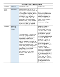 MiLLI Spring 2017 Class Descriptions