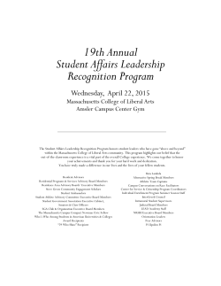 19th Annual Student Affairs Leadership Recognition Program
