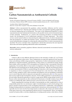 Carbon Nanomaterials as Antibacterial Colloids