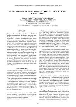 template-based chord recognition : influence of the chord