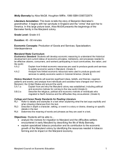 Molly Bannaky - Maryland Council on Economic Education