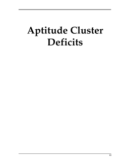 Aptitude Cluster Deficits