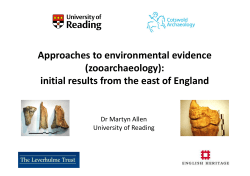 (zooarchaeology): initial results from the east of England