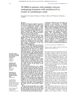 1H-MRS in patients with multiple sclerosis undergoing