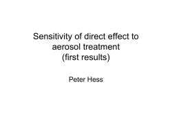Sensitivity of direct effect to aerosol treatment