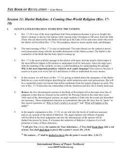 Session 11 Harlot Babylon - A Coming One