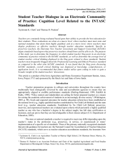 Student Teacher Dialogue in an Electronic Community of Practice