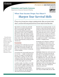 Sharpen Your Survival Skills - Purdue Extension