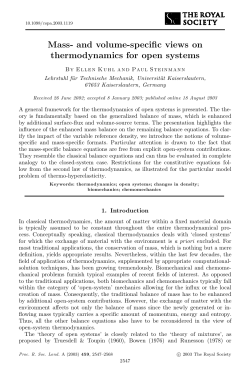 Mass- and volume-specific views on