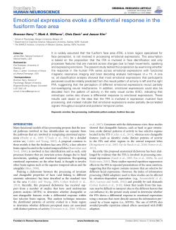 Emotional expressions evoke a differential response in the fusiform