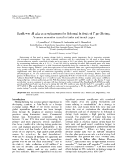 Sunflower oil cake as a replacement for fish meal in
