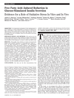 Evidence for a Role of Oxidative Stress In Vitro and In Vivo