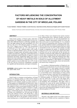 FACTORS INFLUENCING THE CONCENTRATION OF HEAVY
