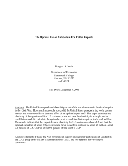 The Optimal Tax on Antebellum US Cotton Exports
