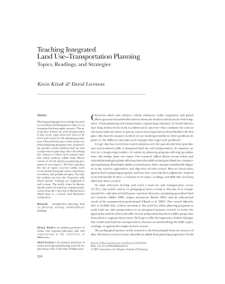 Teaching Integrated Land Use&ndash;Transportation Planning
