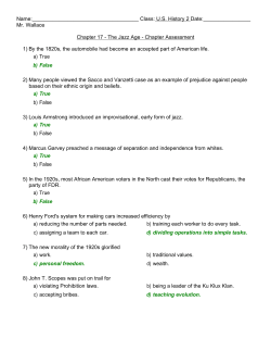 Chapter 17 - The Jazz Age - History With Mr. Wallace
