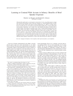 Learning to Contend With Accents in Infancy