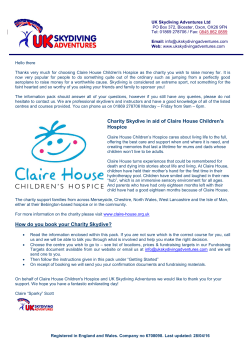 Claire House Children`s Hospice