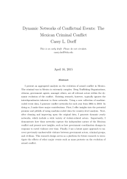 Dynamic Networks of Conflictual Events: The Mexican Criminal
