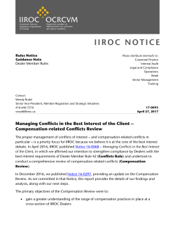 Managing Conflicts in the Best Interest of the Client