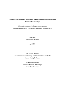 Communication Habits and Relationship Satisfaction