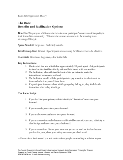 The Race - Institutional Privilege Exercise
