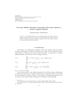 On some definite integrals connecting with sums related to inverse