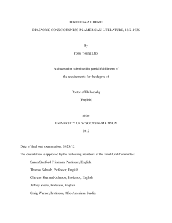 HOMELESS AT HOME - University of Wisconsin&ndash;Madison