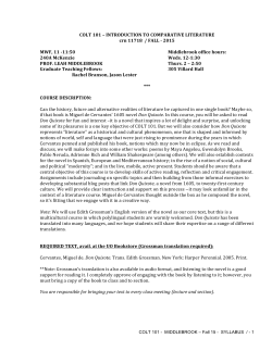 colt 101 2015 student syllabus