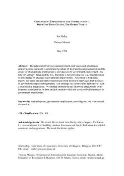 The relationship between unemployment, real wages and
