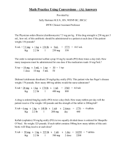 Math Practice Using Conversions &ndash; (A) Answers