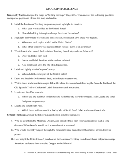 geography challenge