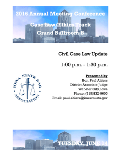 ADMINISTRATIVE LAW - The Iowa State Bar Association