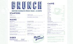 CAFF&Egrave; STARTERS MAINS SIDES