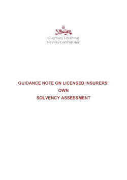 guidance note on licensed insurers` own solvency assessment