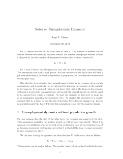 Notes on Unemployment Dynamics