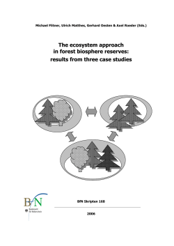 The ecosystem approach in forest biosphere reserves: results