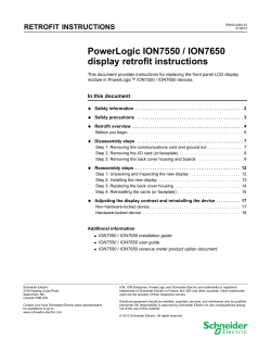 PowerLogic ION7550 / ION7650 display retrofit