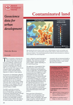 land use, geology, geochemim, hydro
