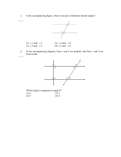 Angles Involving Parallel Lines