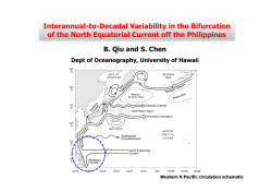 Interannual-to-Decadal Variability in the Bifurcation - aviso