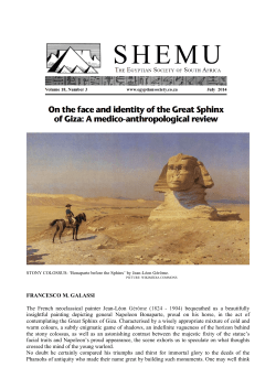 STONY COLOSSUS - The Egyptian Society of South Africa