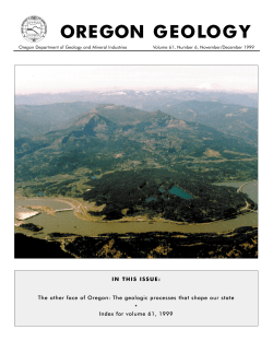 Ore Bin / Oregon Geology magazine / journal